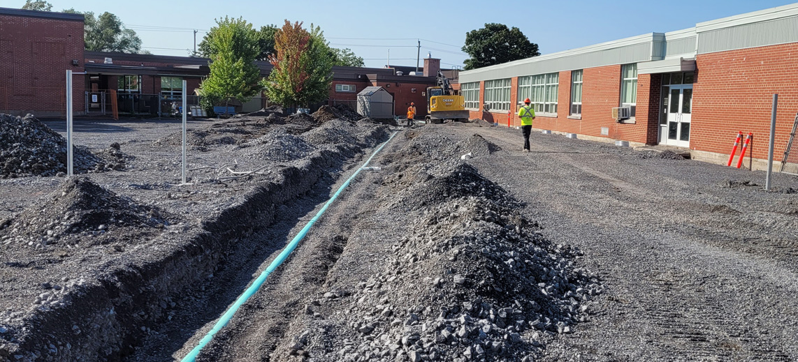 School yard improvements at Collins Bay Public School 