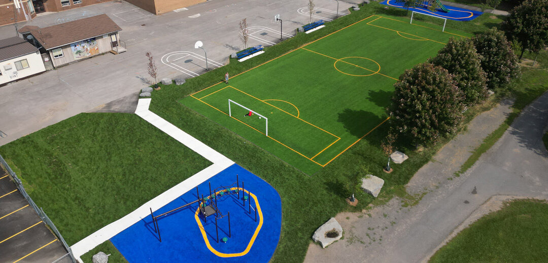 Turf Field & Paving at Lancaster Public School